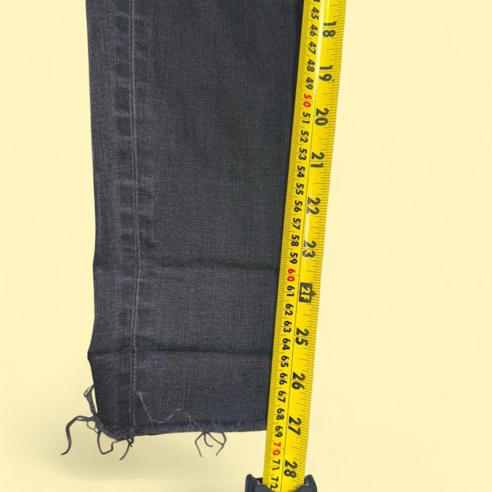 Madewell 9” High-Rise Skinny Jeans Black Distressed Raw Hem Size 28 - Picture 3 of 5